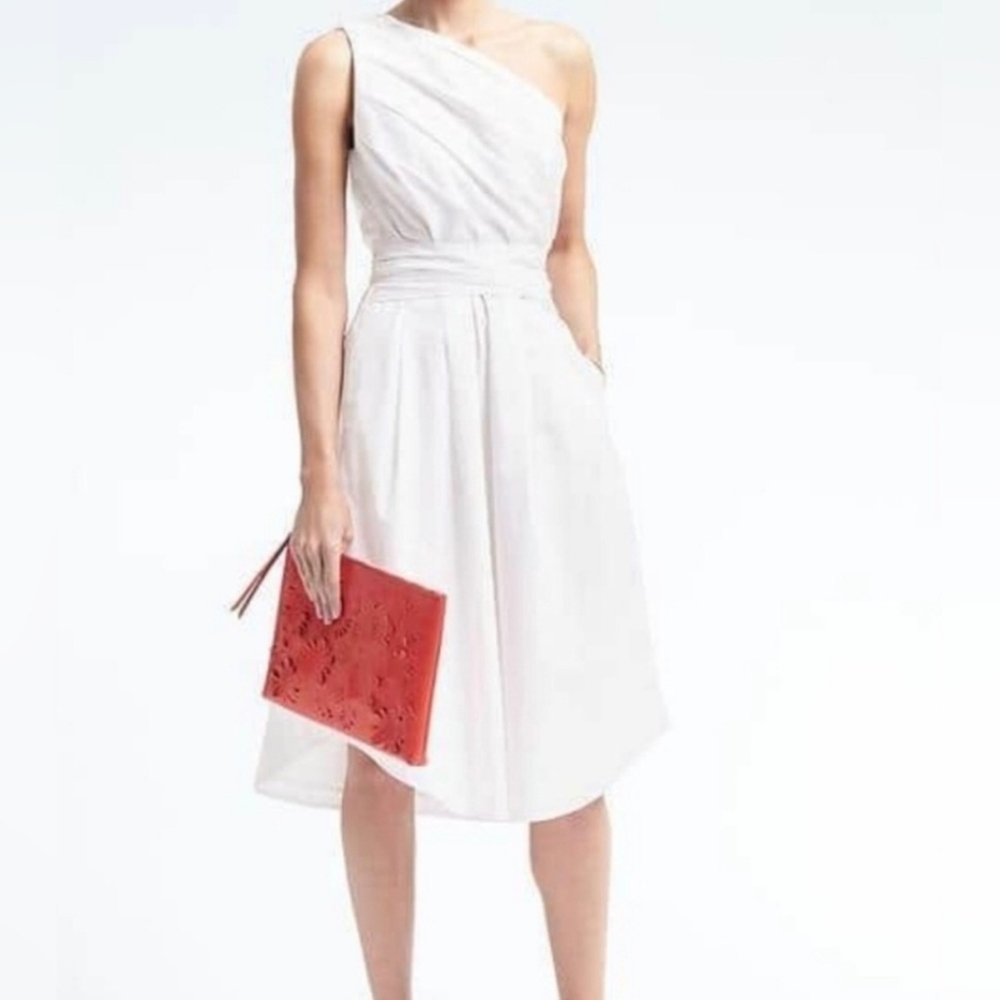 Banana Republic White Wrap Dress